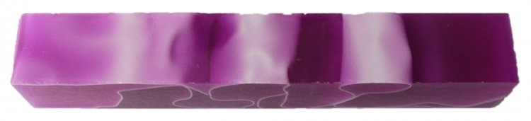 Acrylic Pen Blank 20 Purple/White - Click Image to Close