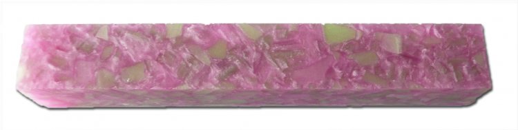 Acrylic Pen Blank 20 Pink/Green Chip - Click Image to Close