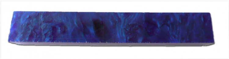 Acrylic Pen Blank 20 Blue/Black Crush - Click Image to Close