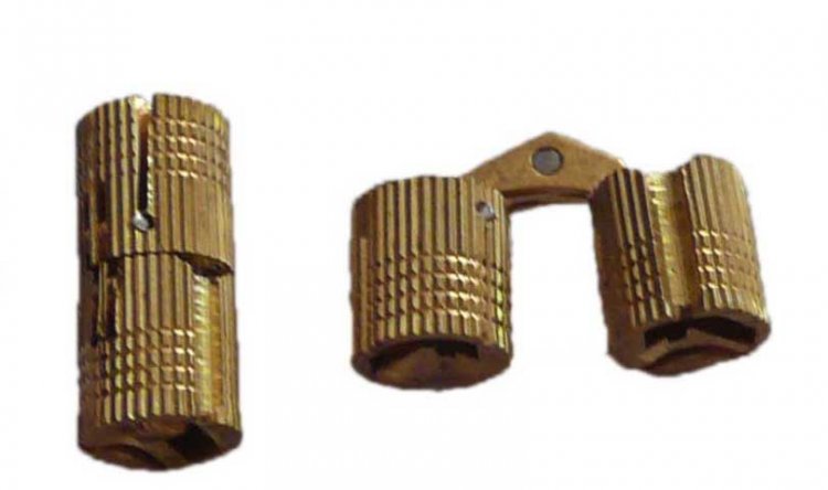 Brass Concealed Hinge 14mm - Click Image to Close