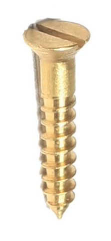 Brass C/Sunk Screws 16mm x 6g x 20 - Click Image to Close