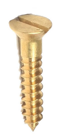 Brass C/sunk Screws 19mm x 4g x 20 - Click Image to Close