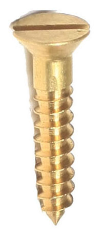 Brass C/sunk Screws 19mm x 8g x 20 - Click Image to Close