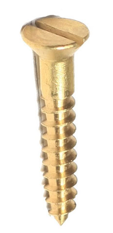 Brass C/sunk Screws 25mm x 10g x 20 - Click Image to Close