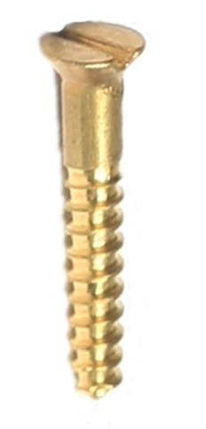 Brass C/sunk Screws 25mm x 8g x 20 - Click Image to Close