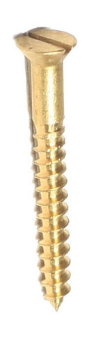 Brass C/sunk Screws 38mm x 10g x 20 - Click Image to Close