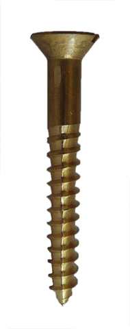 Brass C/sunk Screws 45mm x 12g x 200 - Click Image to Close