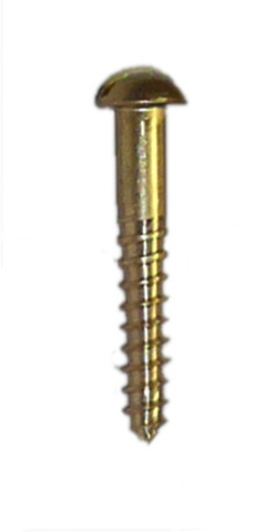 Brass R/head Screws 25mm x 8g x 20 - Click Image to Close