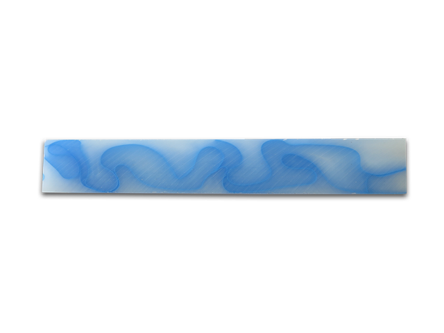 Acrylic Pen Blank 20 White/Blue Lines - Click Image to Close