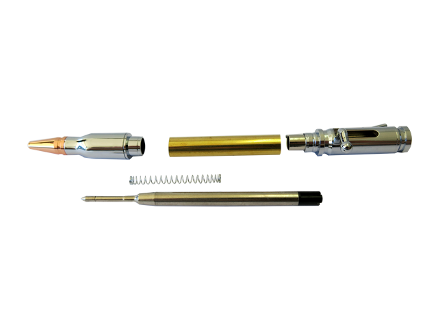 Bolt Action Pen Kit Chrome - Click Image to Close