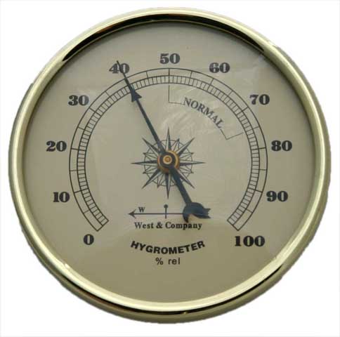 70mm Hygrometer Ivory - Click Image to Close