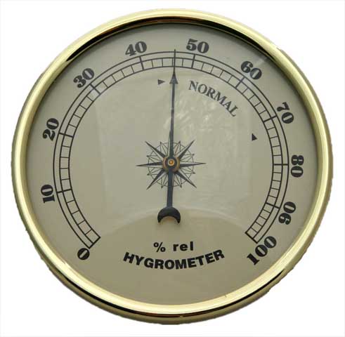 90mm Hygrometer Ivory - Click Image to Close
