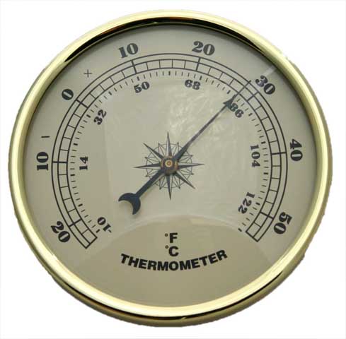 90mm Thermometer Ivory - Click Image to Close